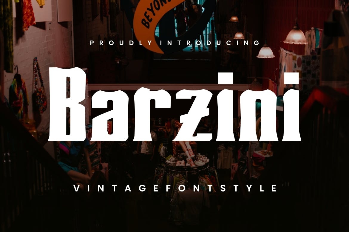 Barzini Font preview