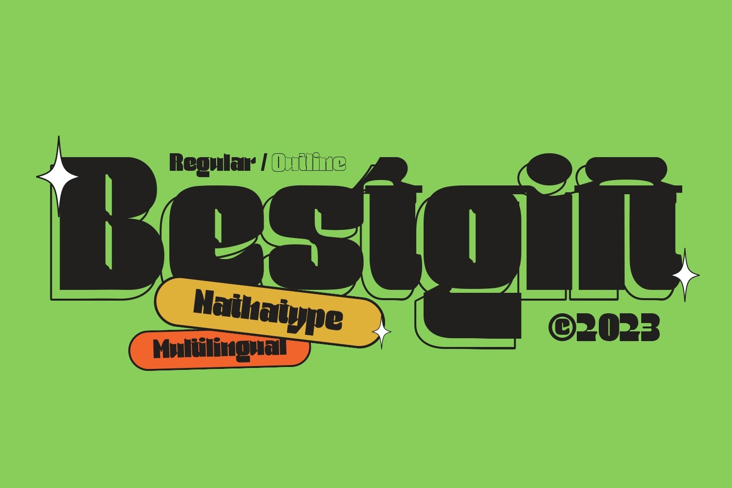 Bestgift Outline Font preview