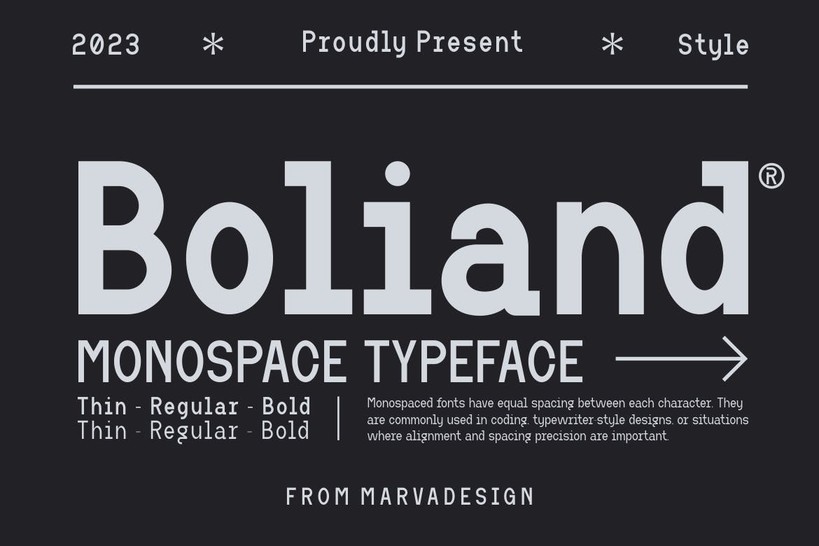 Boliand Regular Font preview
