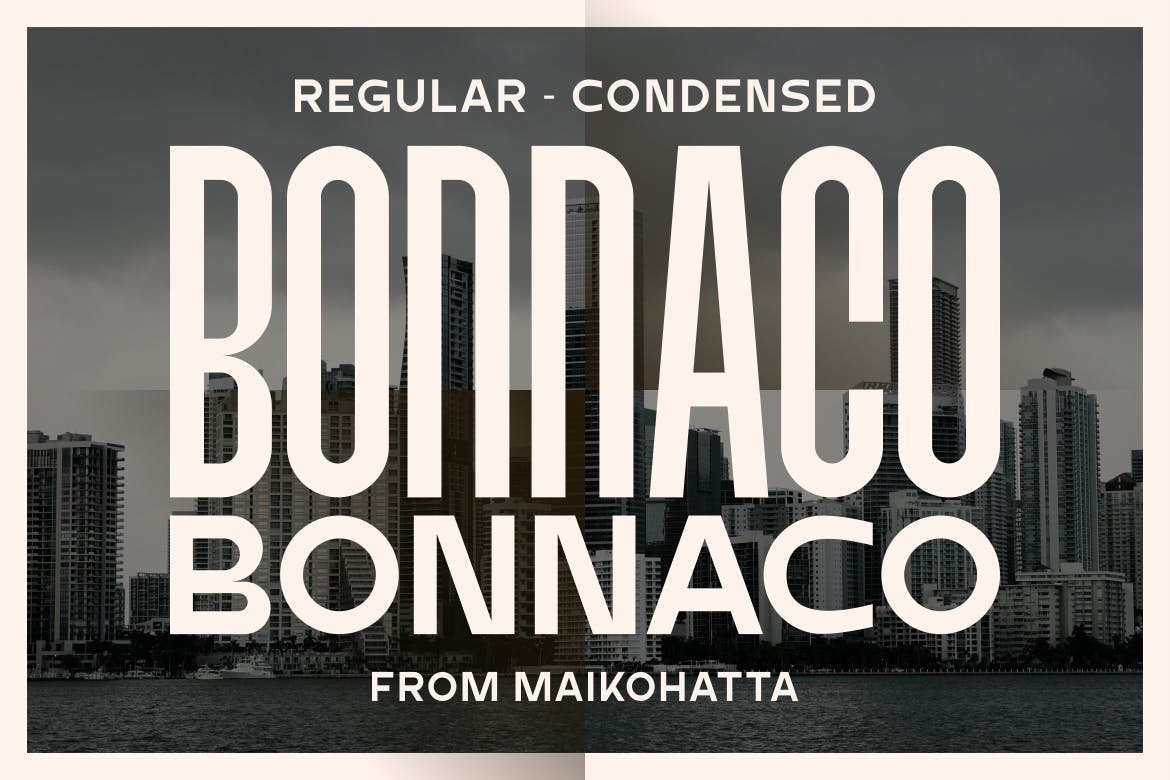 Bonnaco CONDENSED Font preview