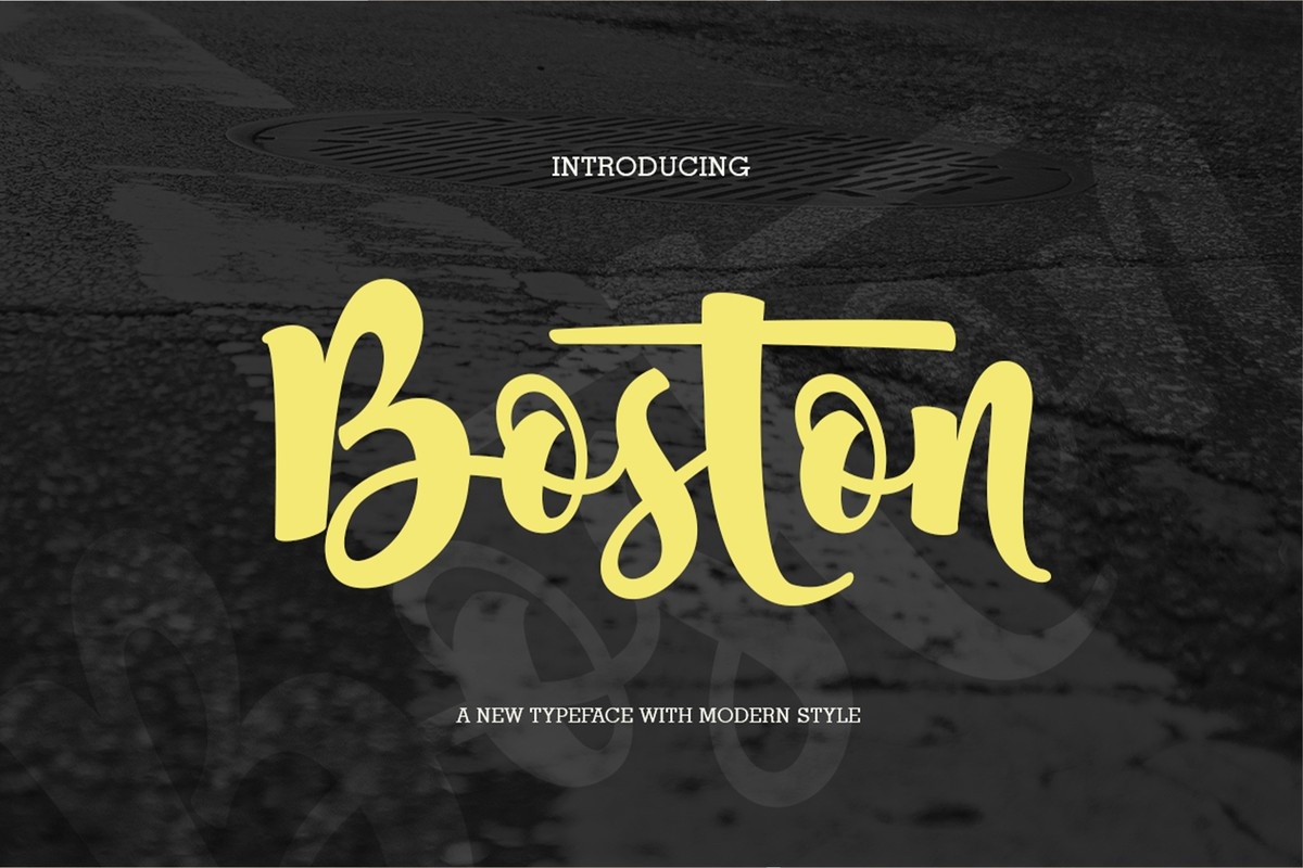 Boston Font preview