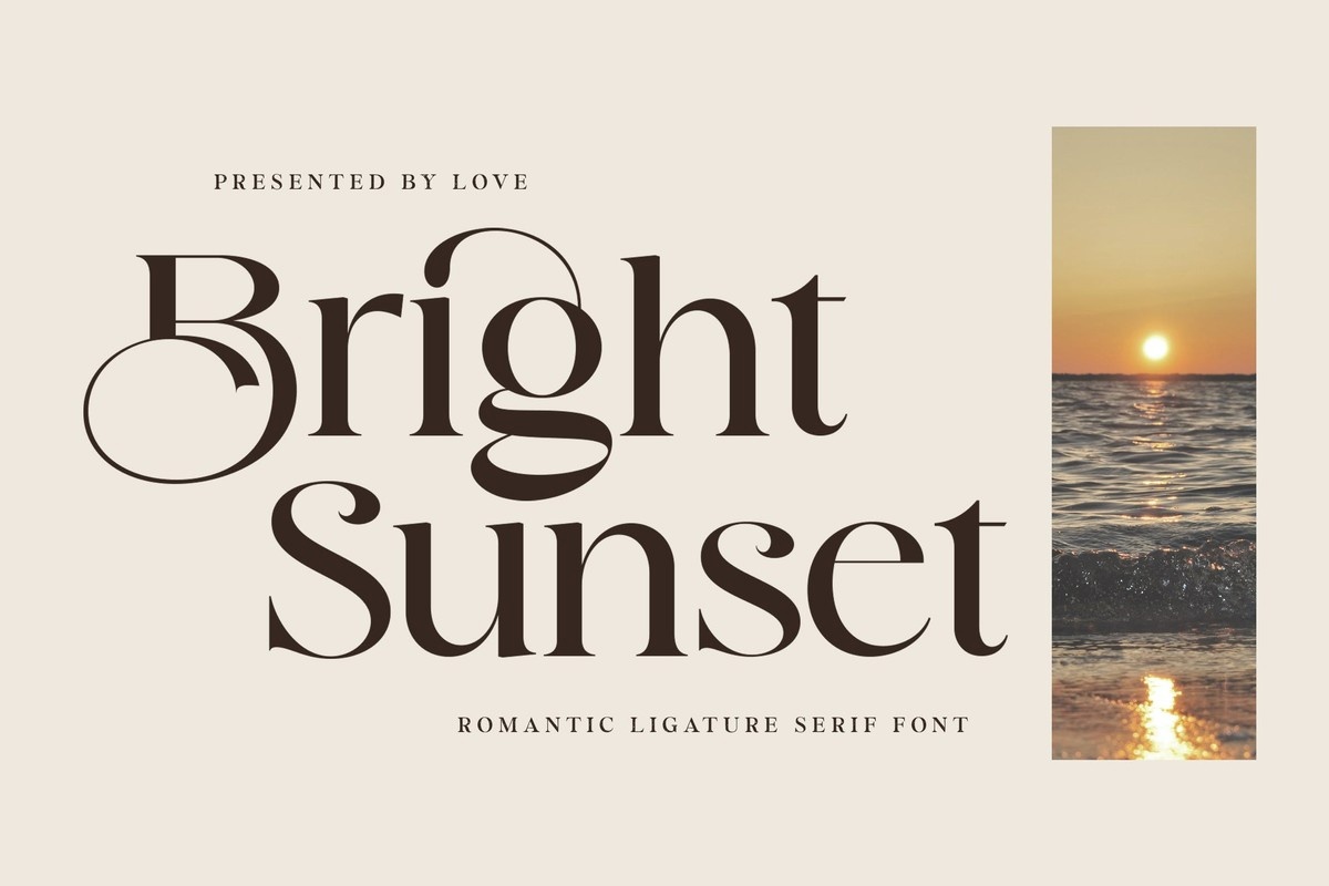 Bright Sunset Regular Font preview