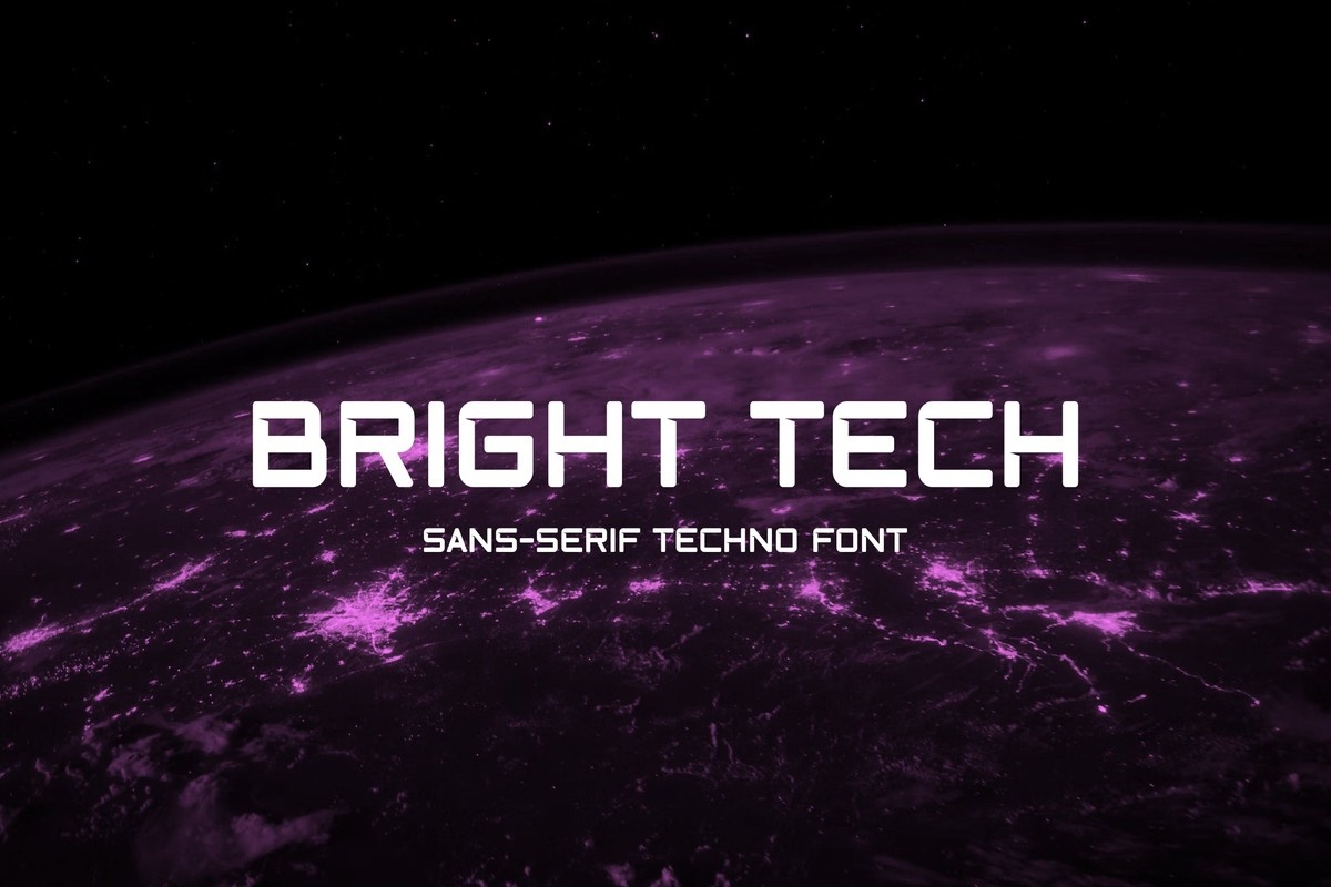 Bright Tech Font preview