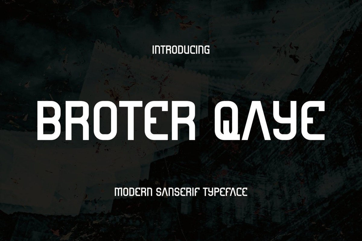 Broter Qaye Font preview