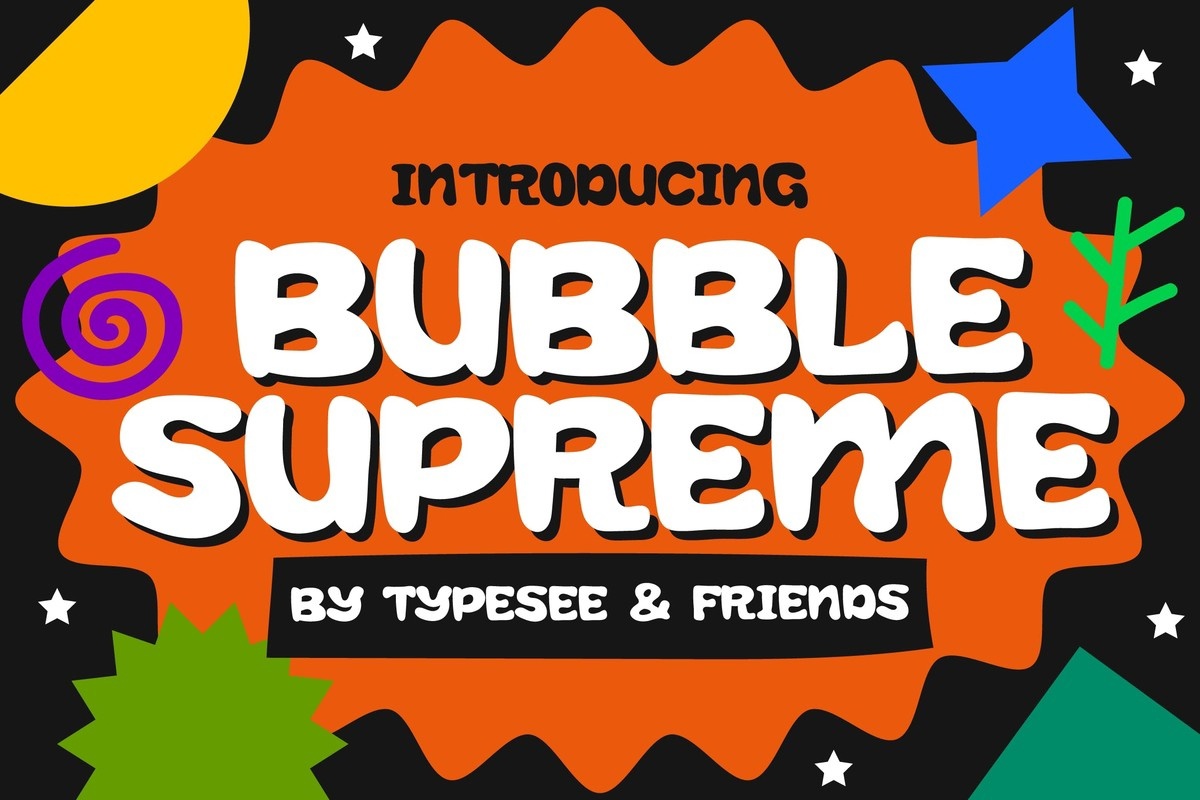 Bubble Supreme Oblique Font preview
