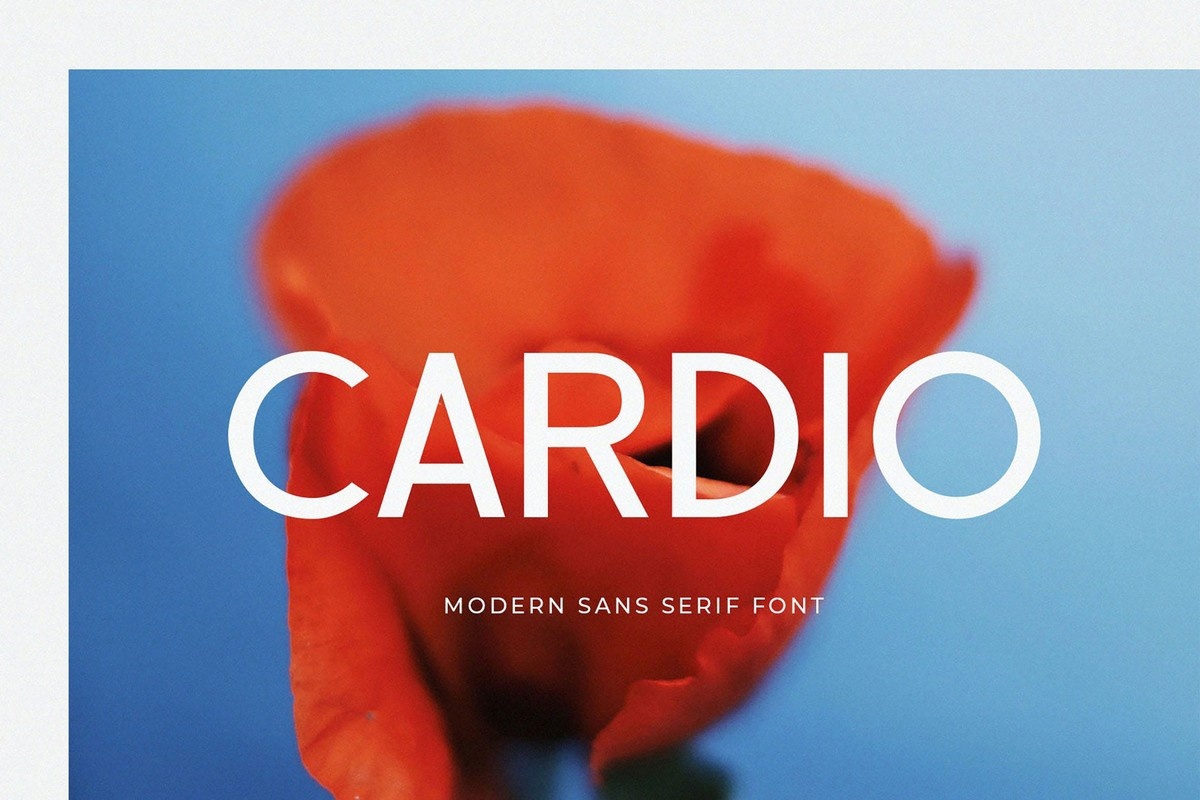 Cardio Font preview