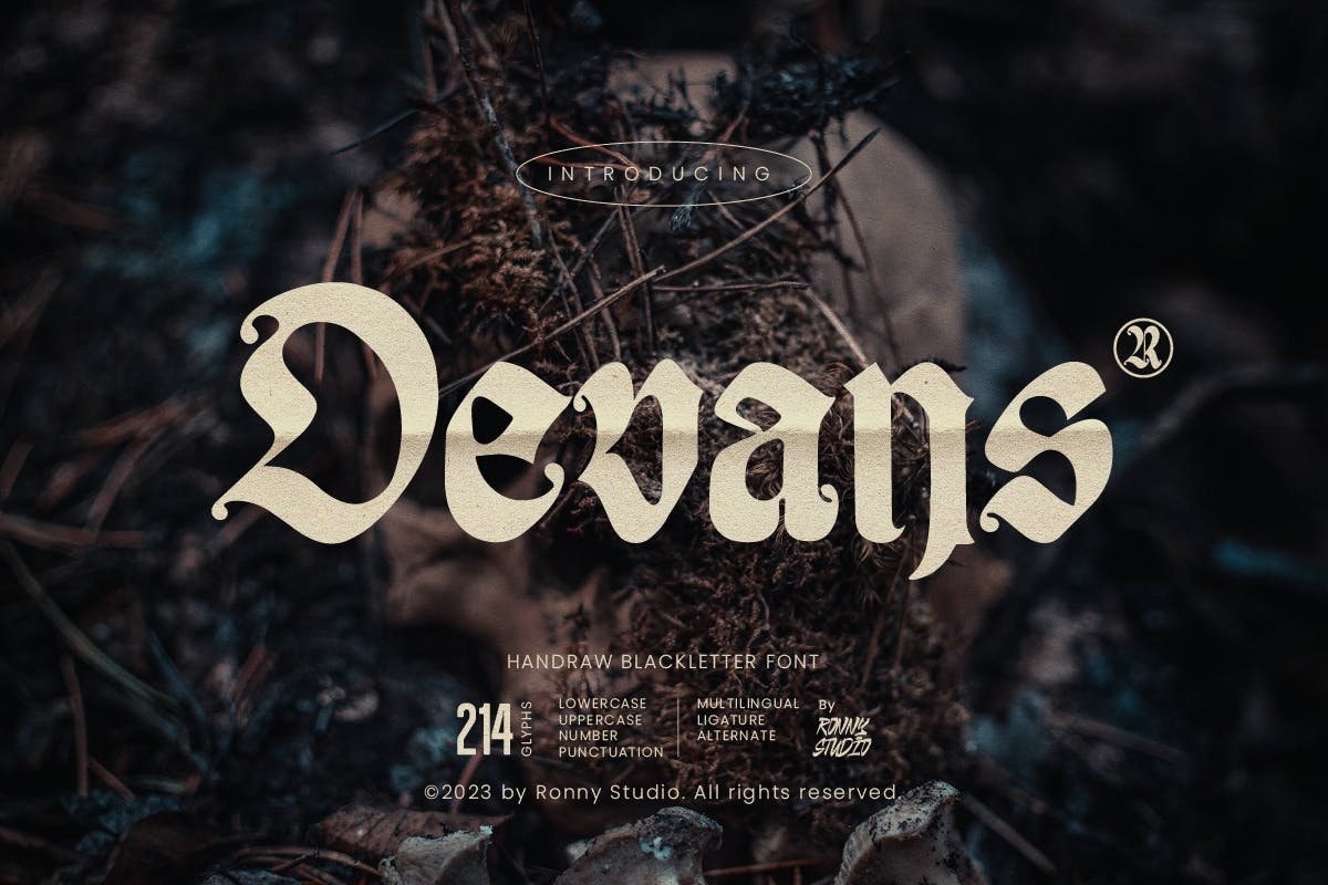 Devans Font preview