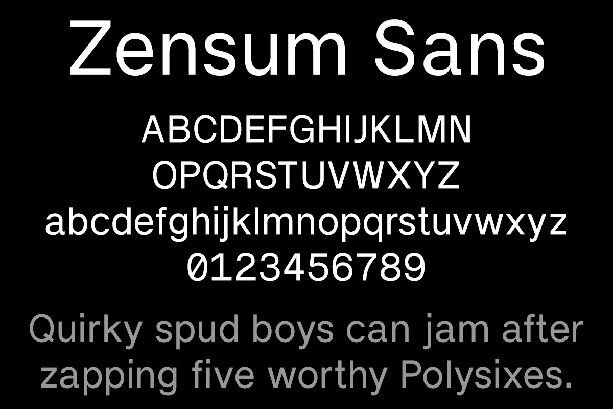 Zensum Sans Regular Font preview