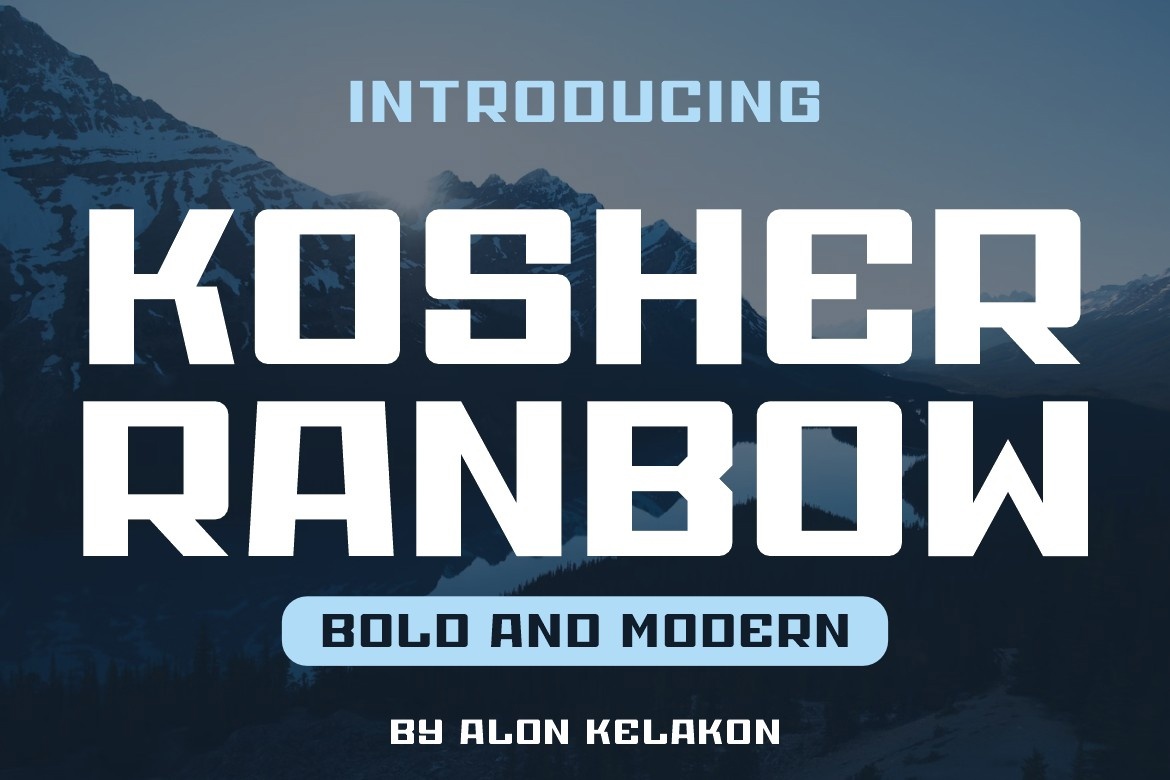 Kosher Ranbow Regular Font preview