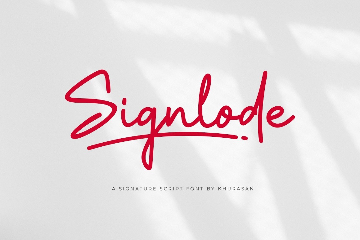 Signlode Font preview