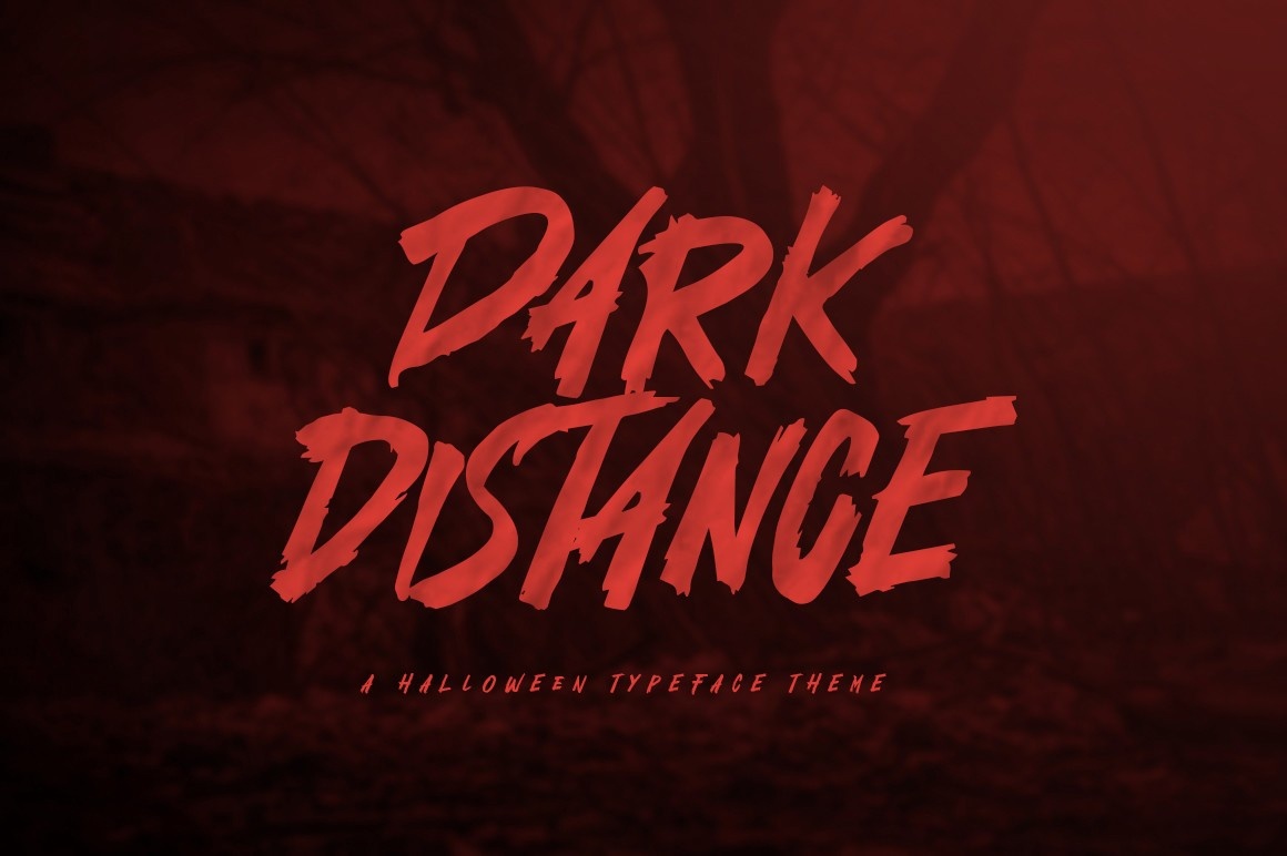 Dark Distance Regular Font preview