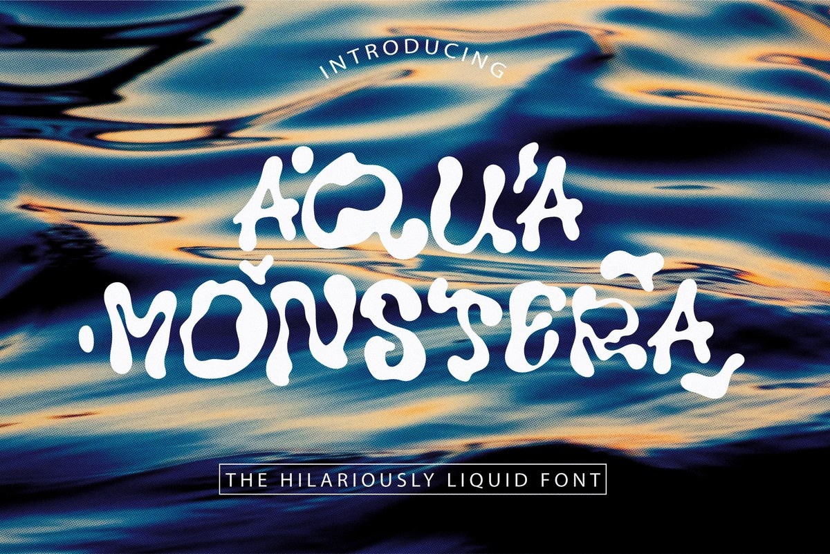 Aqua Monstera Font preview