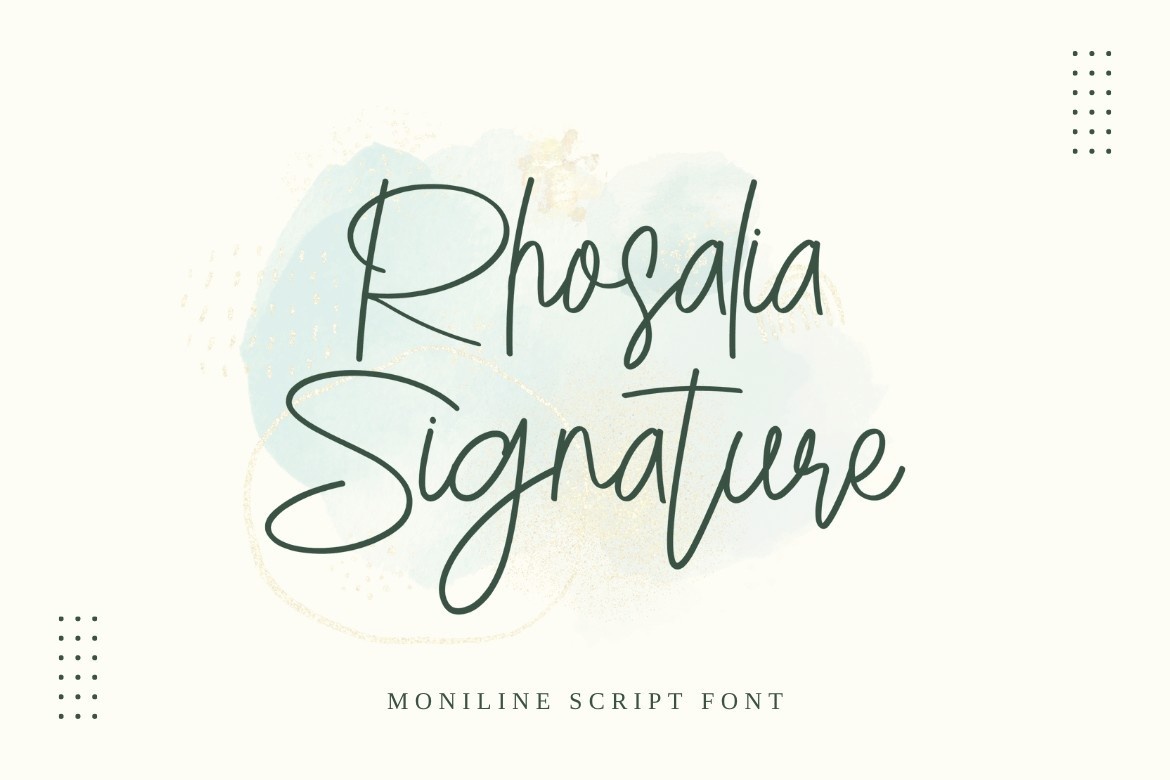 Rhosalia Signature Font preview