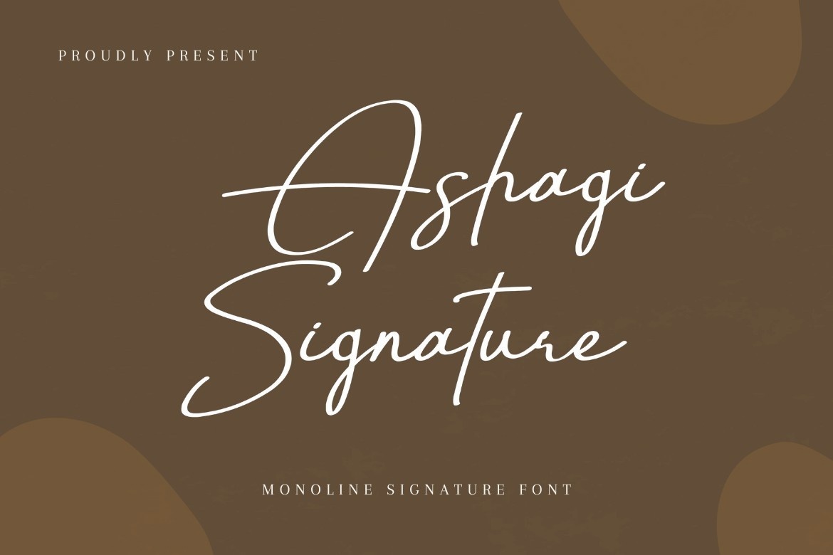 Ashagi Signature Regular Font preview
