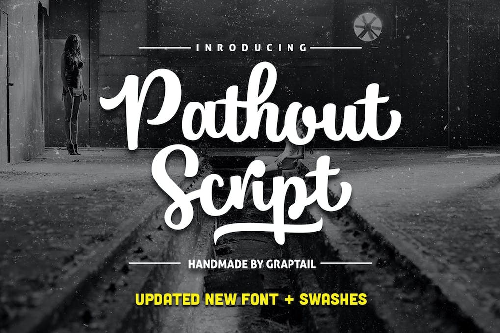 Pathout Script Regular Font preview