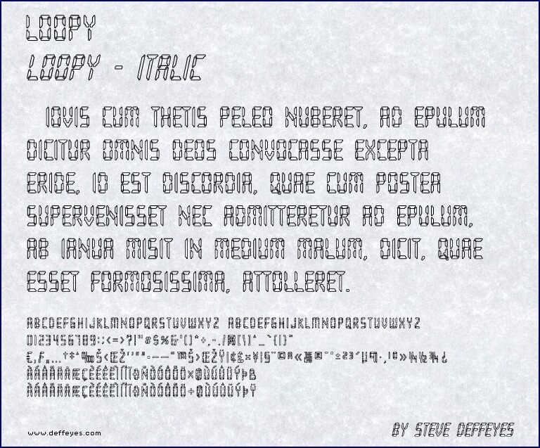 Loopy Font preview