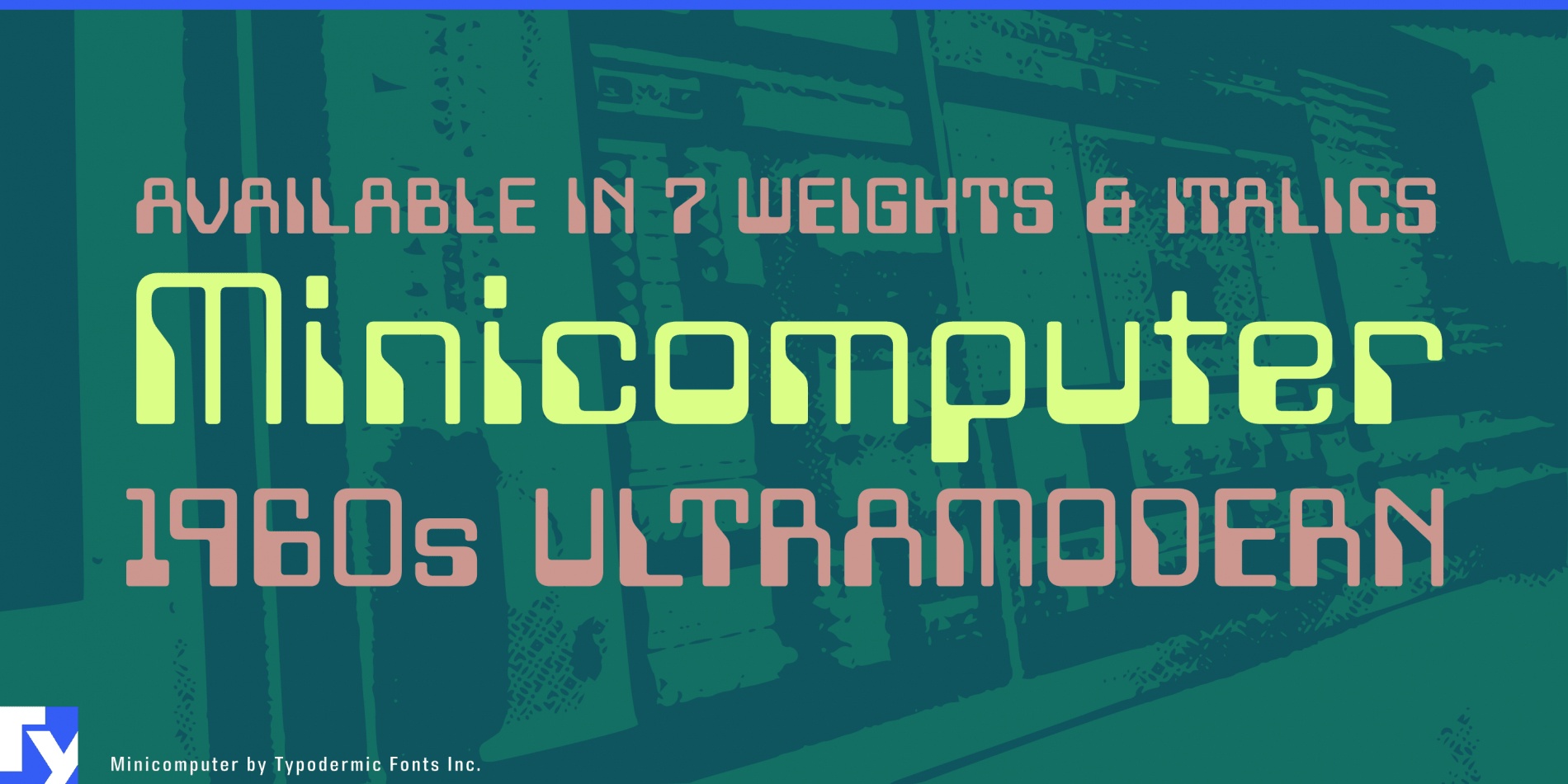 Minicomputer UltraLightItalic Font preview