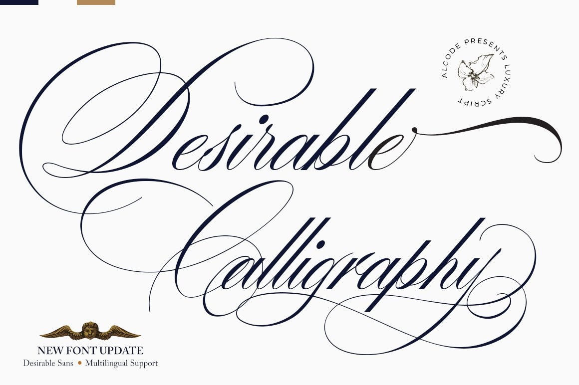 Desirable Calligraphy Font preview