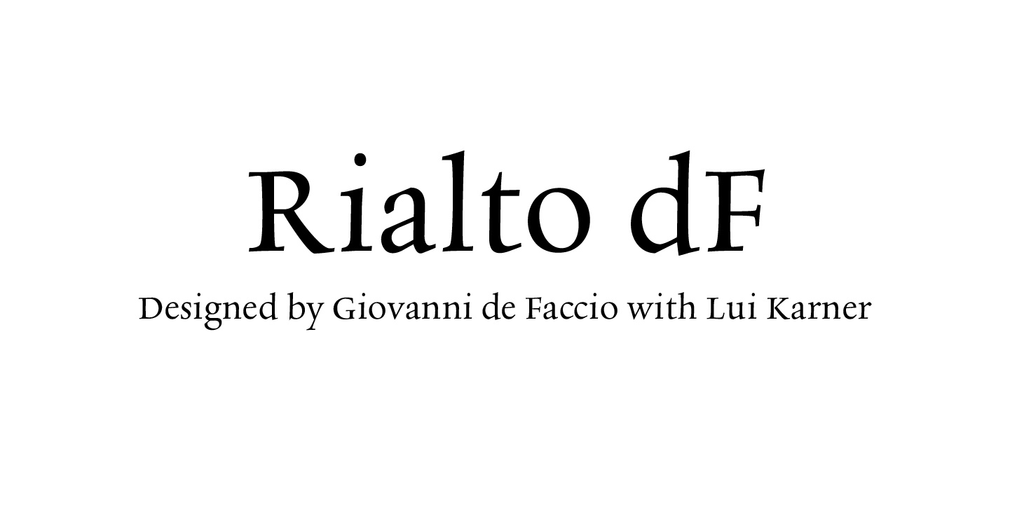 Rialto dF GrandeItalic Font preview