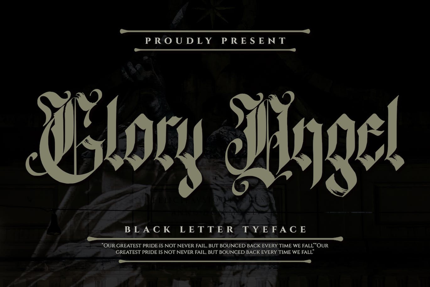 Glory Angel Regular Font preview