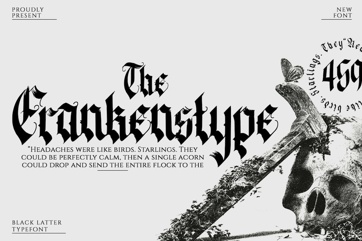 The Frankenstype Font preview