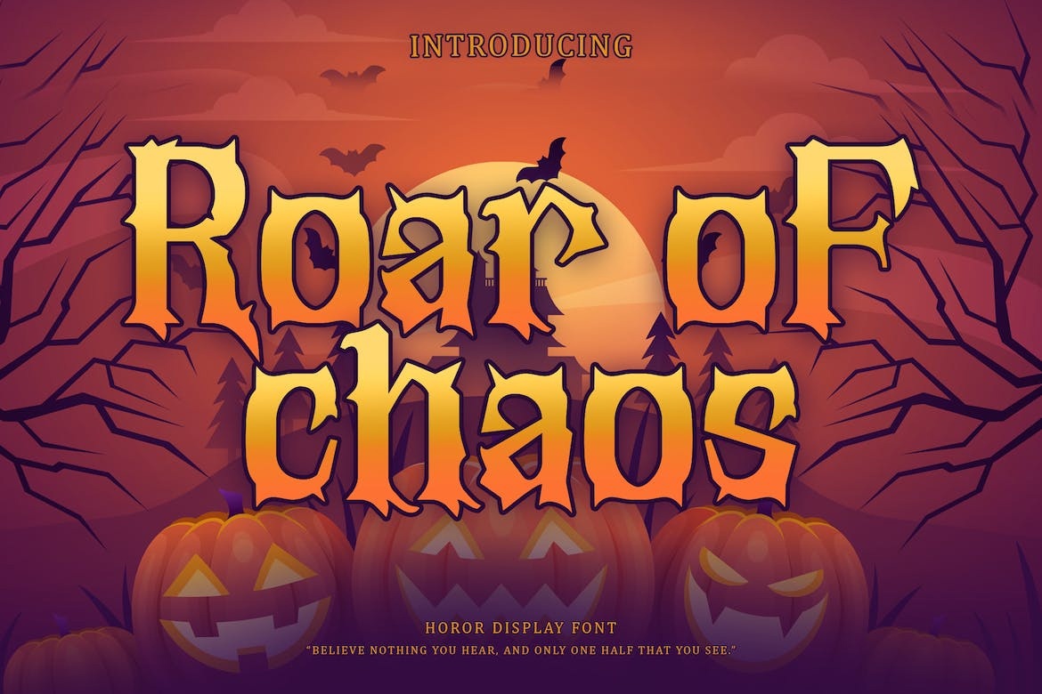 Roar Of Chaos Regular Font preview