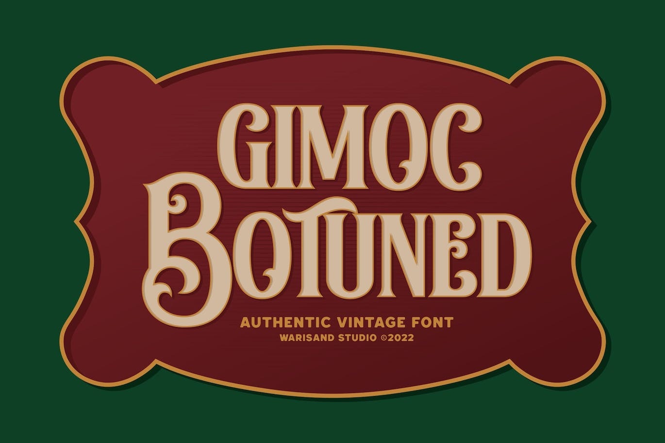 Gimoc Botuned Regular Font preview