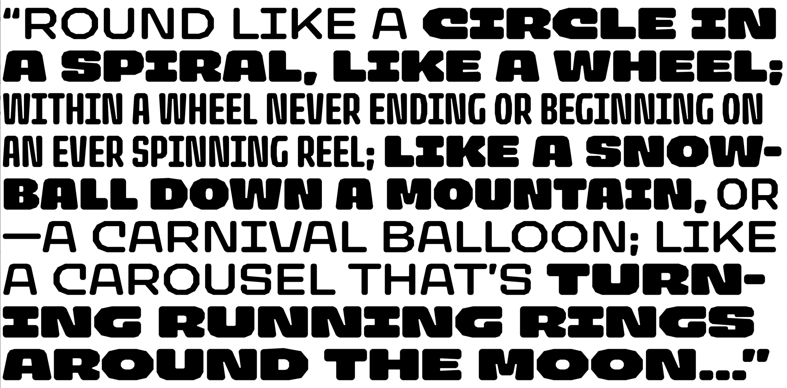 Radius Heavy Compact Font preview