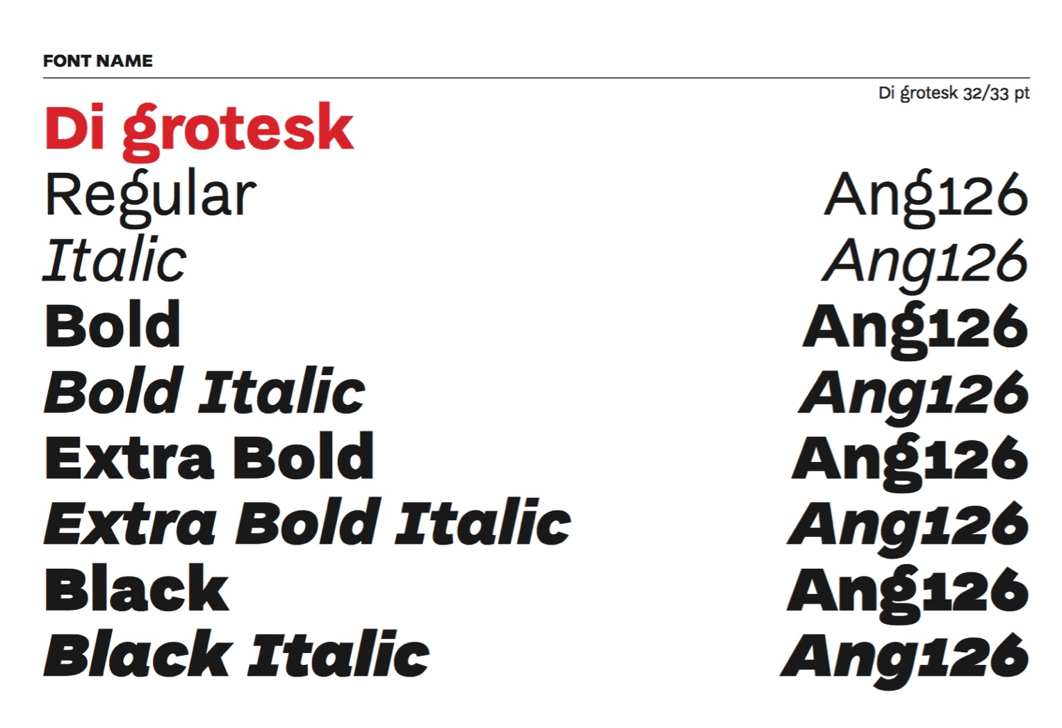 Di Grotesk Bold Italic Font preview