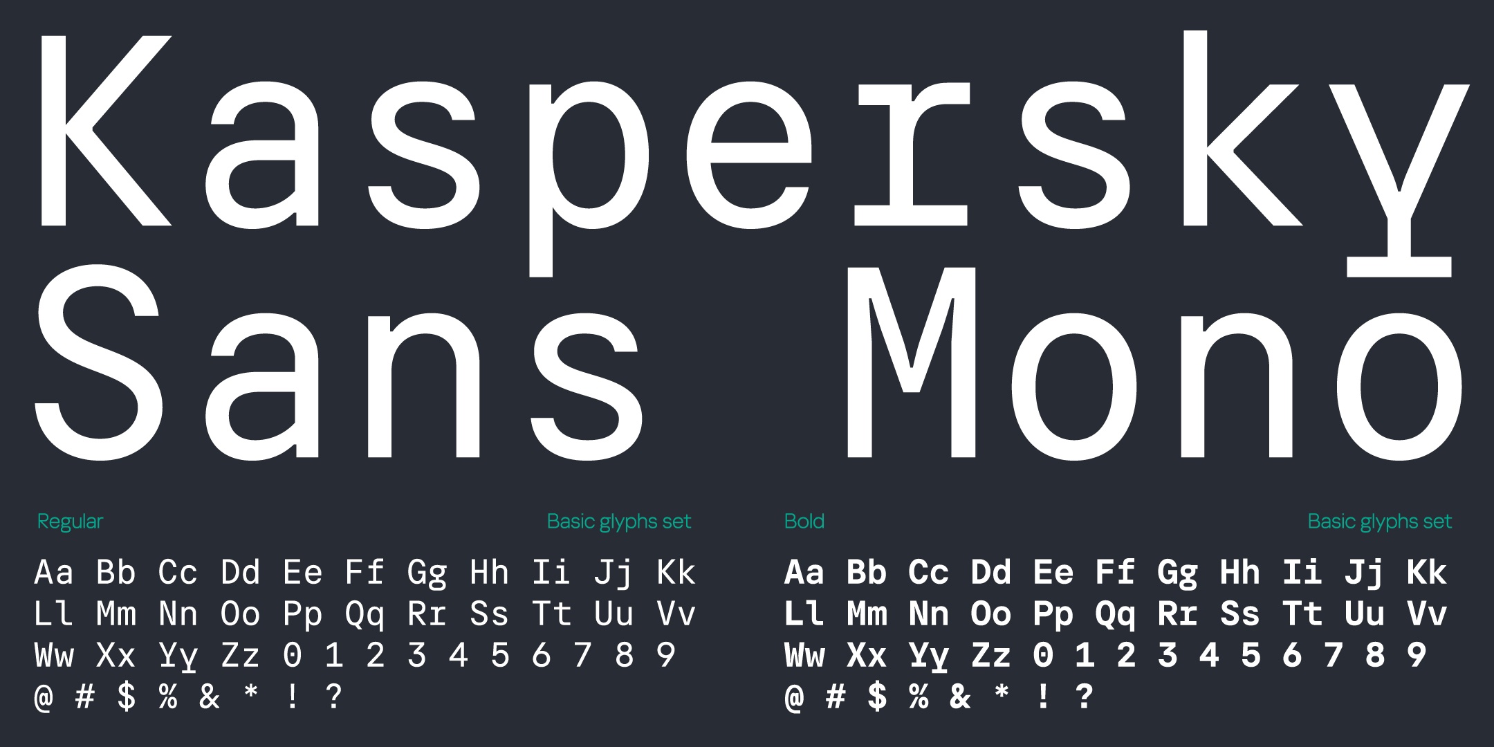 Kaspersky Sans Mono Bold Font preview