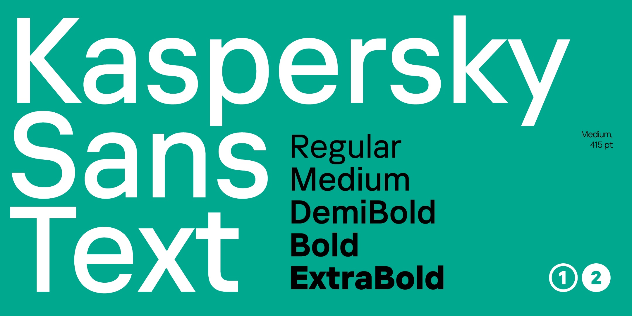 Kaspersky Sans Text Extra Bold Font preview