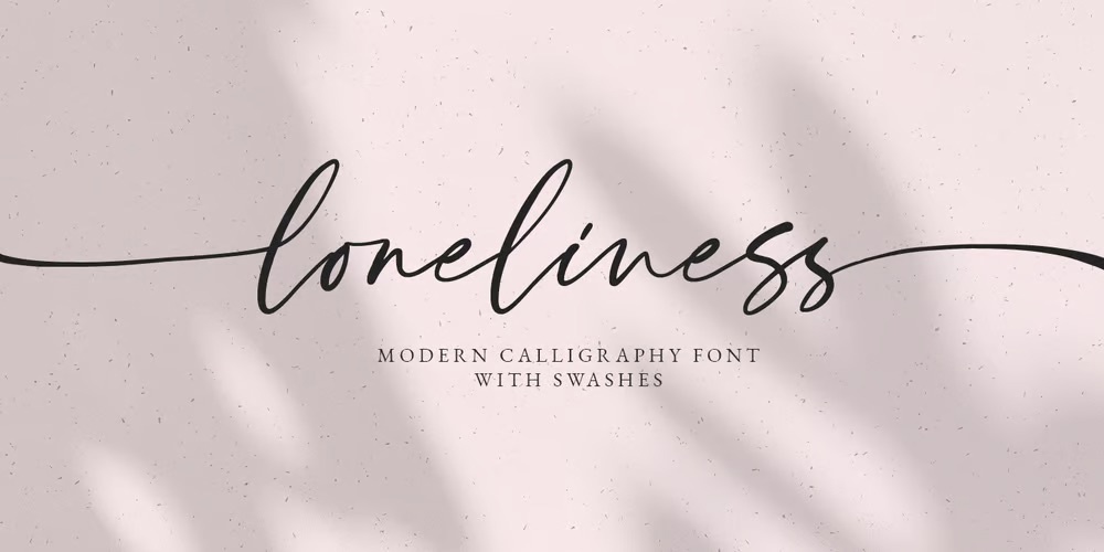 Loneliness Font preview