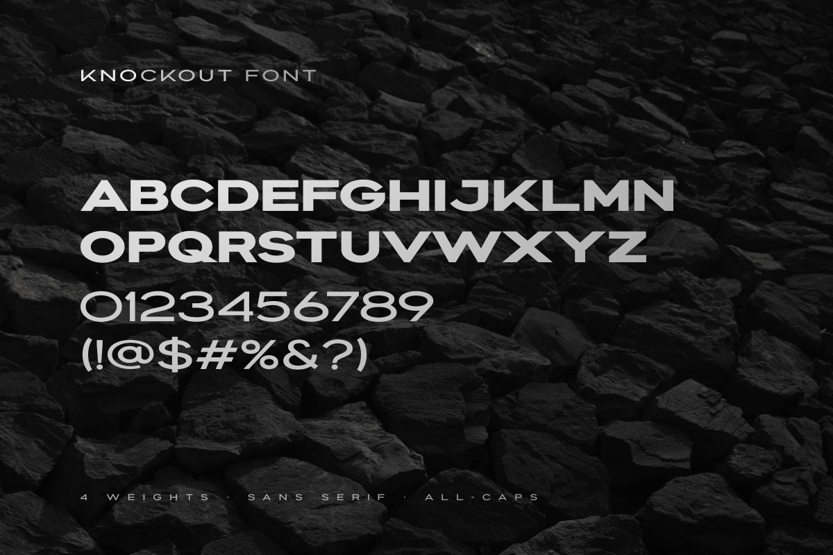 Knockout Extended Light Font preview