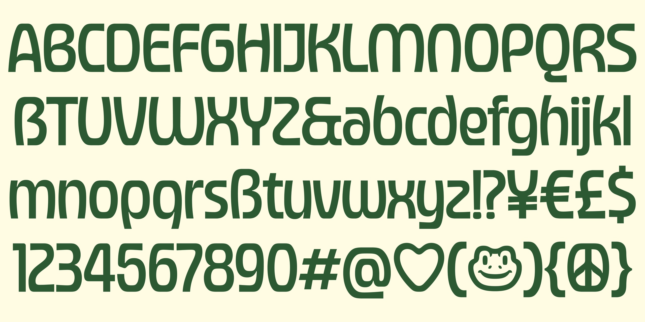 Forager Thin Overlap Font preview