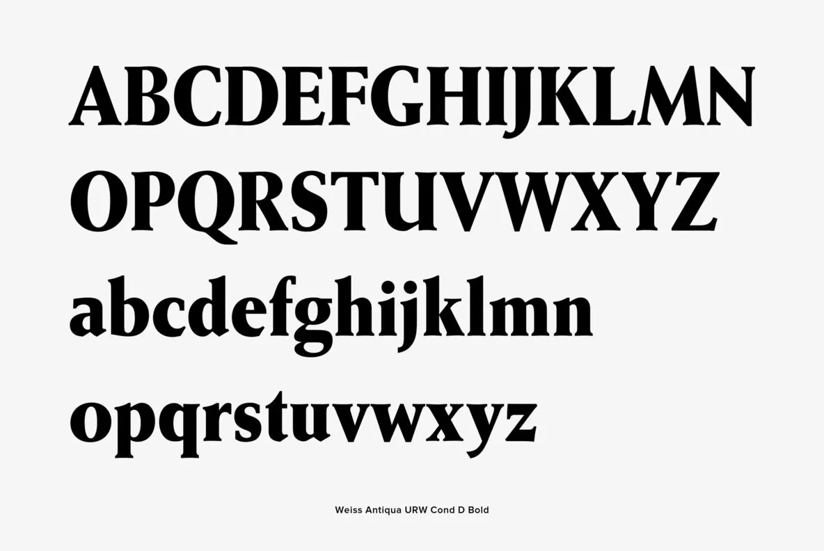 Weiss Antiqua Bold Condensed Font preview
