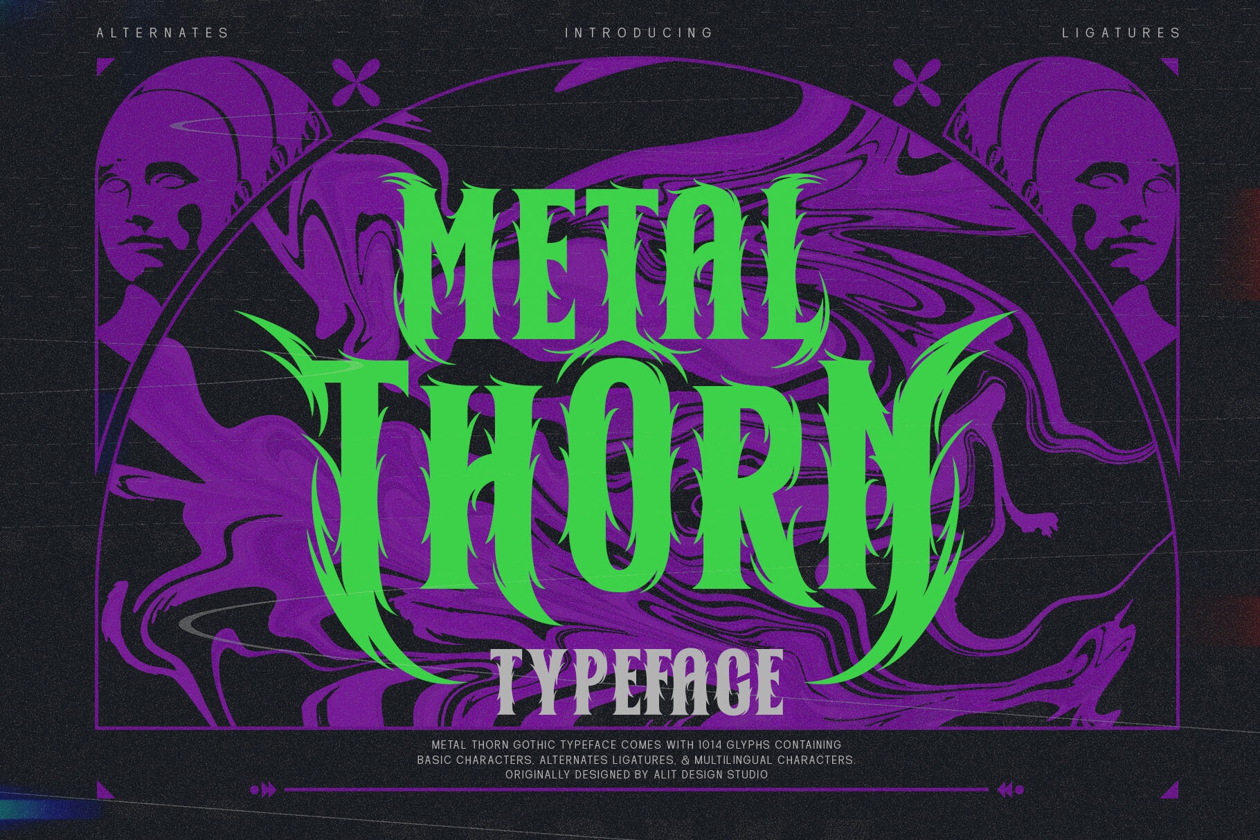 Metal Thorn Regular Font preview