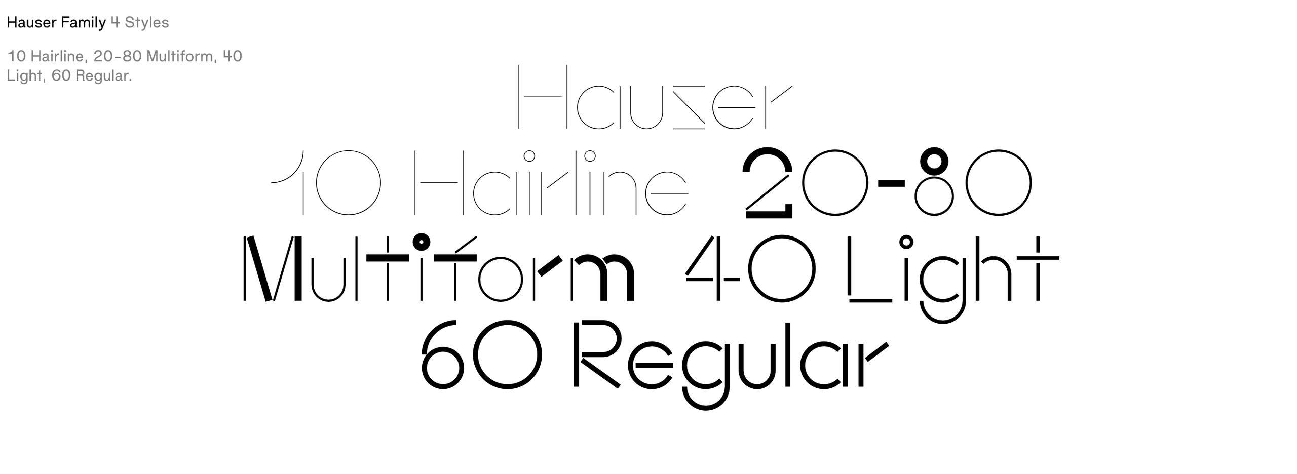 Houser 10 Hairline Font preview