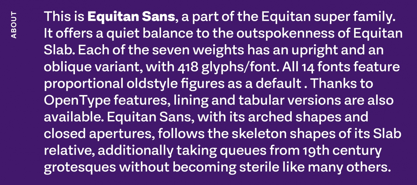 Equitan Sans Semi Bold Italic Font preview