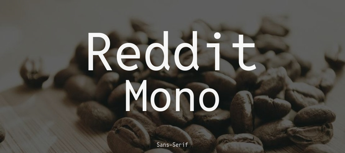 Reddit Mono Font preview