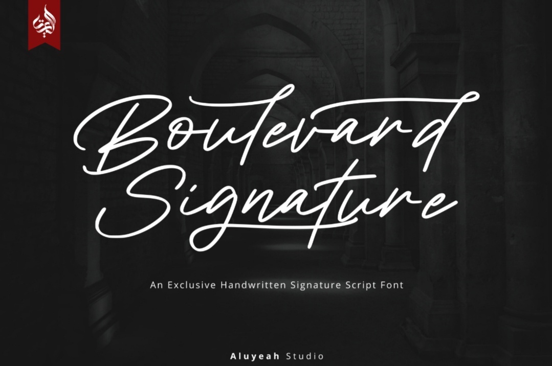 Boulevard Signature Font preview