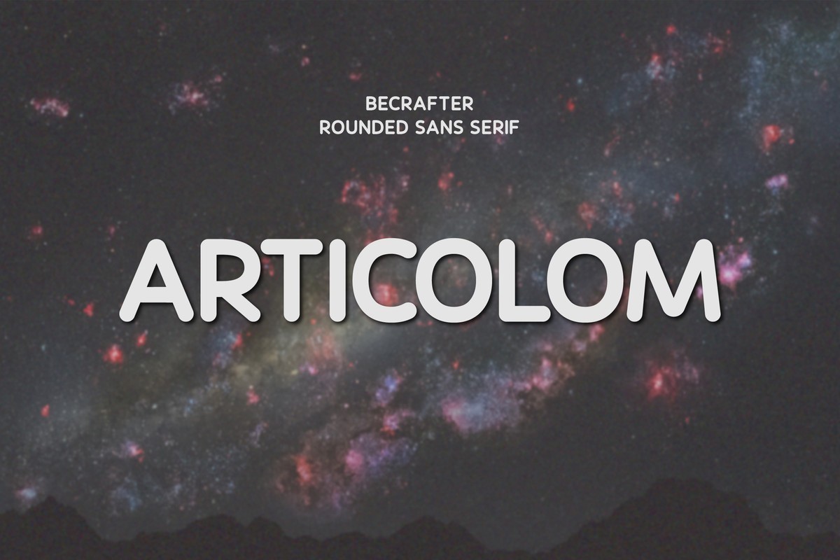 Articolom Rounded Font preview