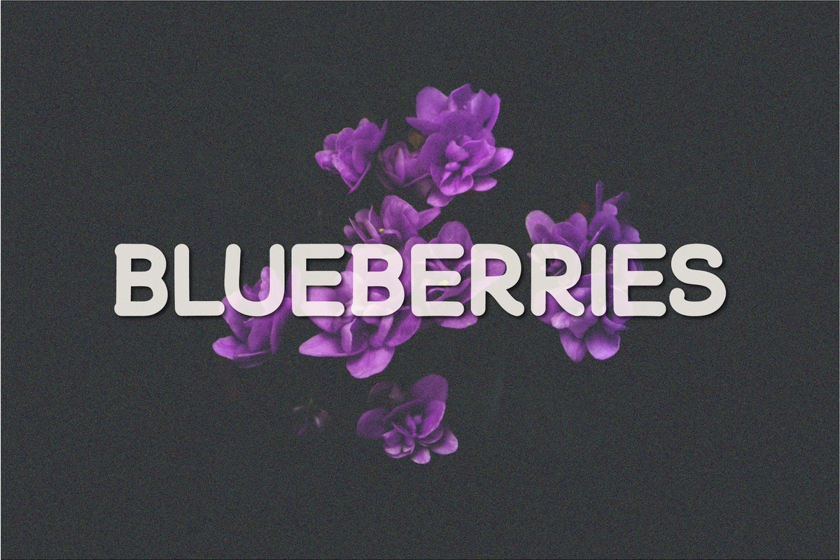 Blueberries Font preview