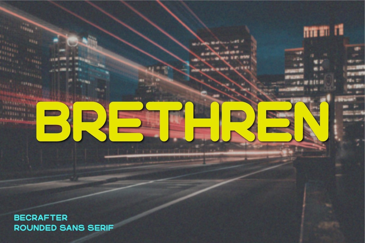 Brethren Rounded Regular Font preview