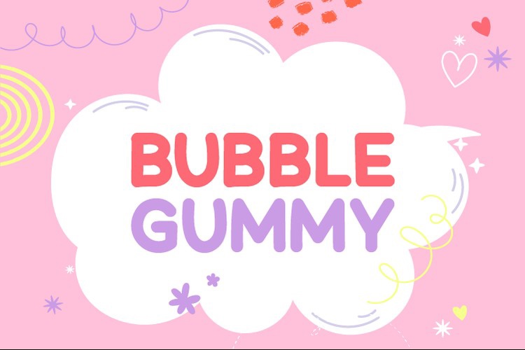 Bubble Gummy Font preview