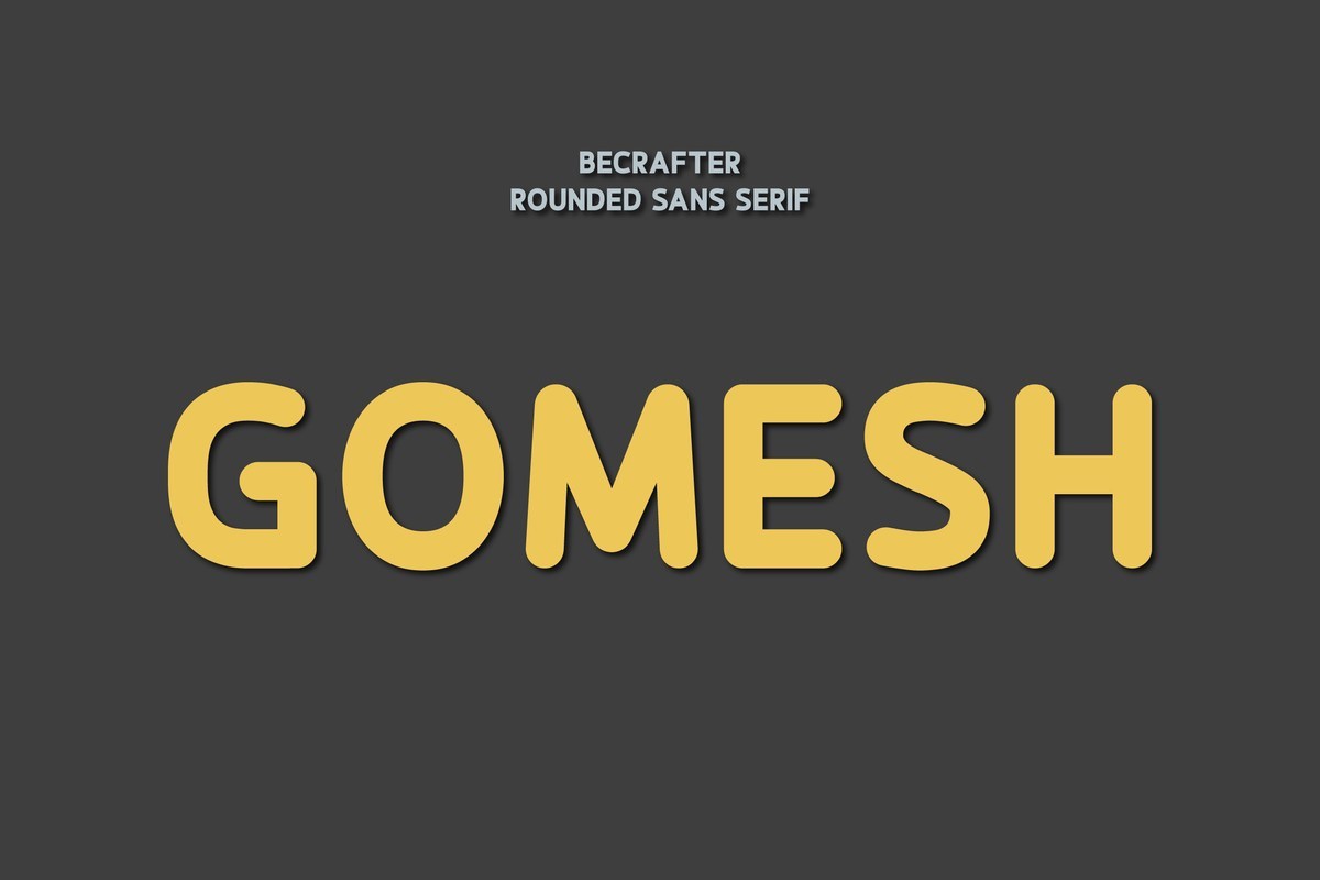 Gomesh Rounded Regular Font preview