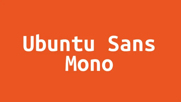 Ubuntu Sans Mono Font preview