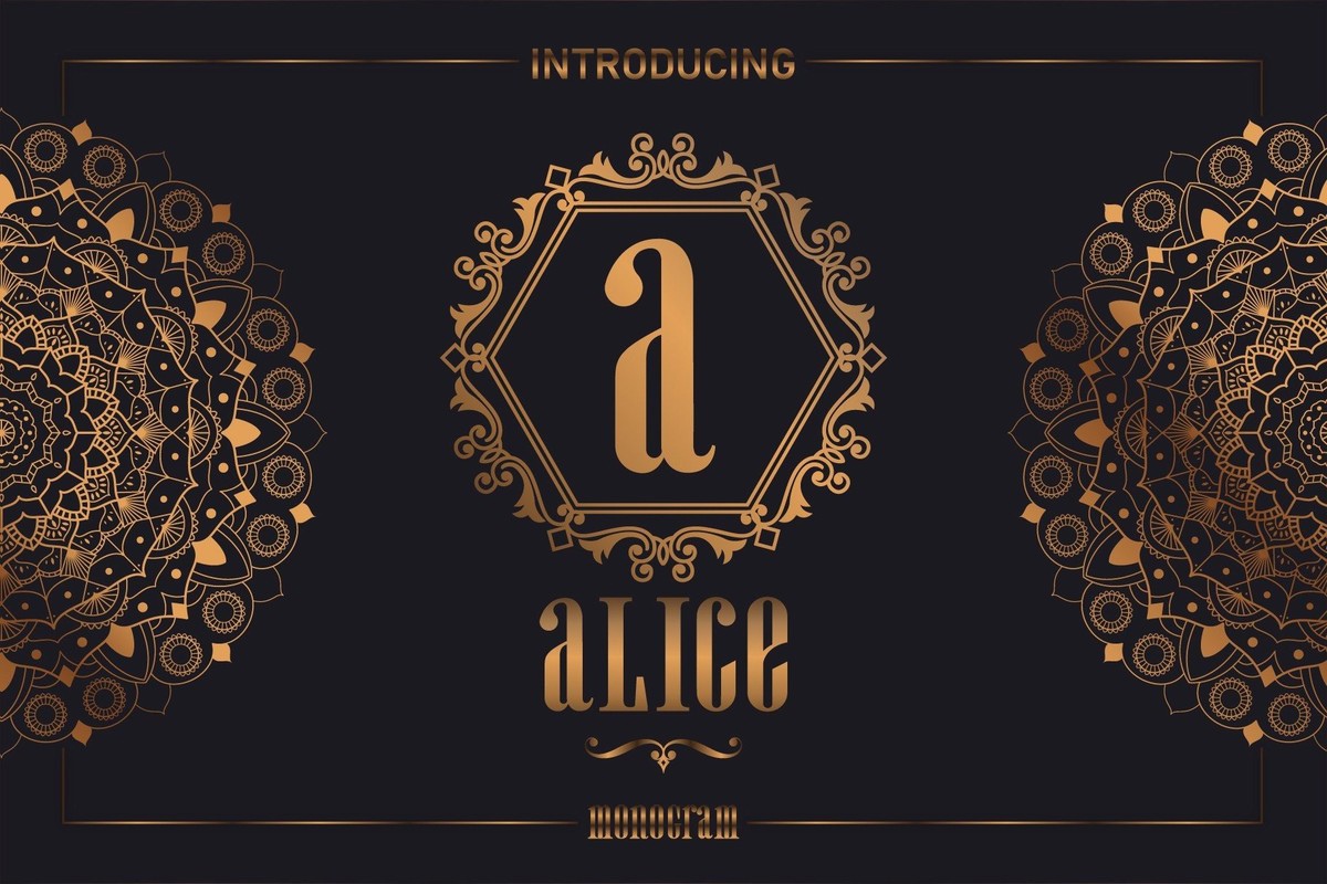 Alice Monogram Font preview