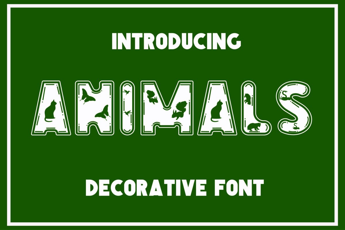 Animals Font preview