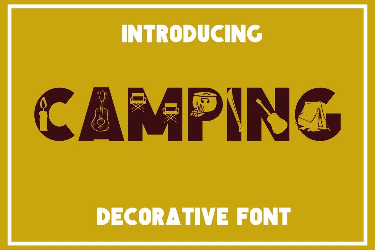 Camping Font preview