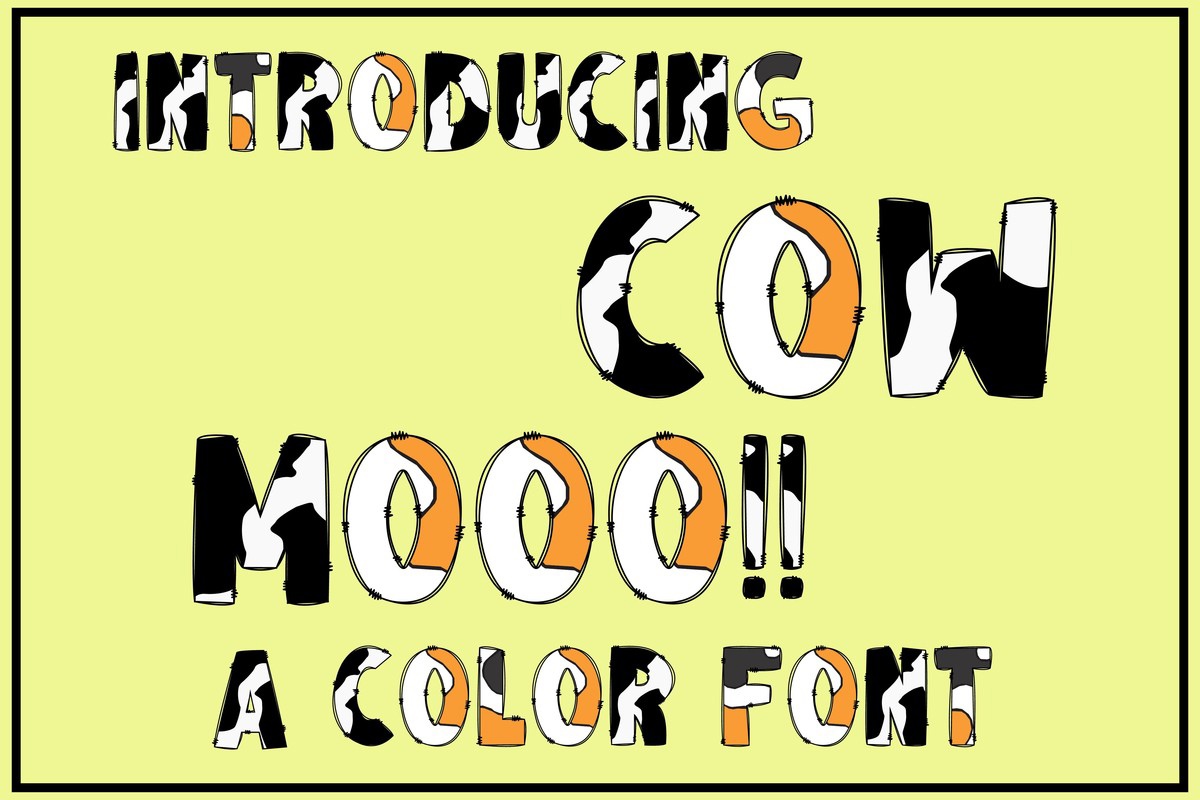 Cow Font preview